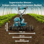 Könner & Söhnen KS 7HP-950S – Motoculteur Essence 7 CV – Largeur 108 cm – Image 7